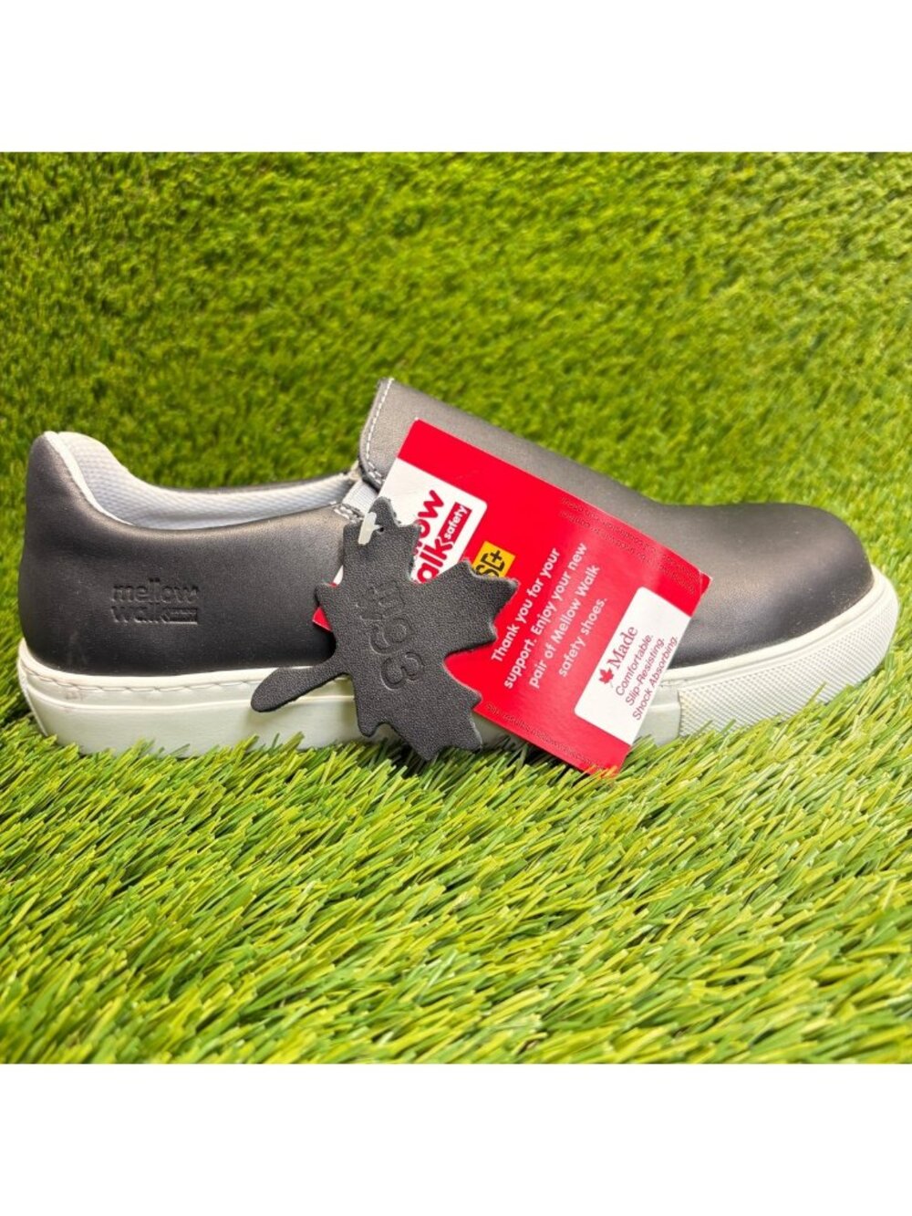Mellow Walk Jessica Womens Size 9E Black Steel Toe Safety Work Slip-On Shoes